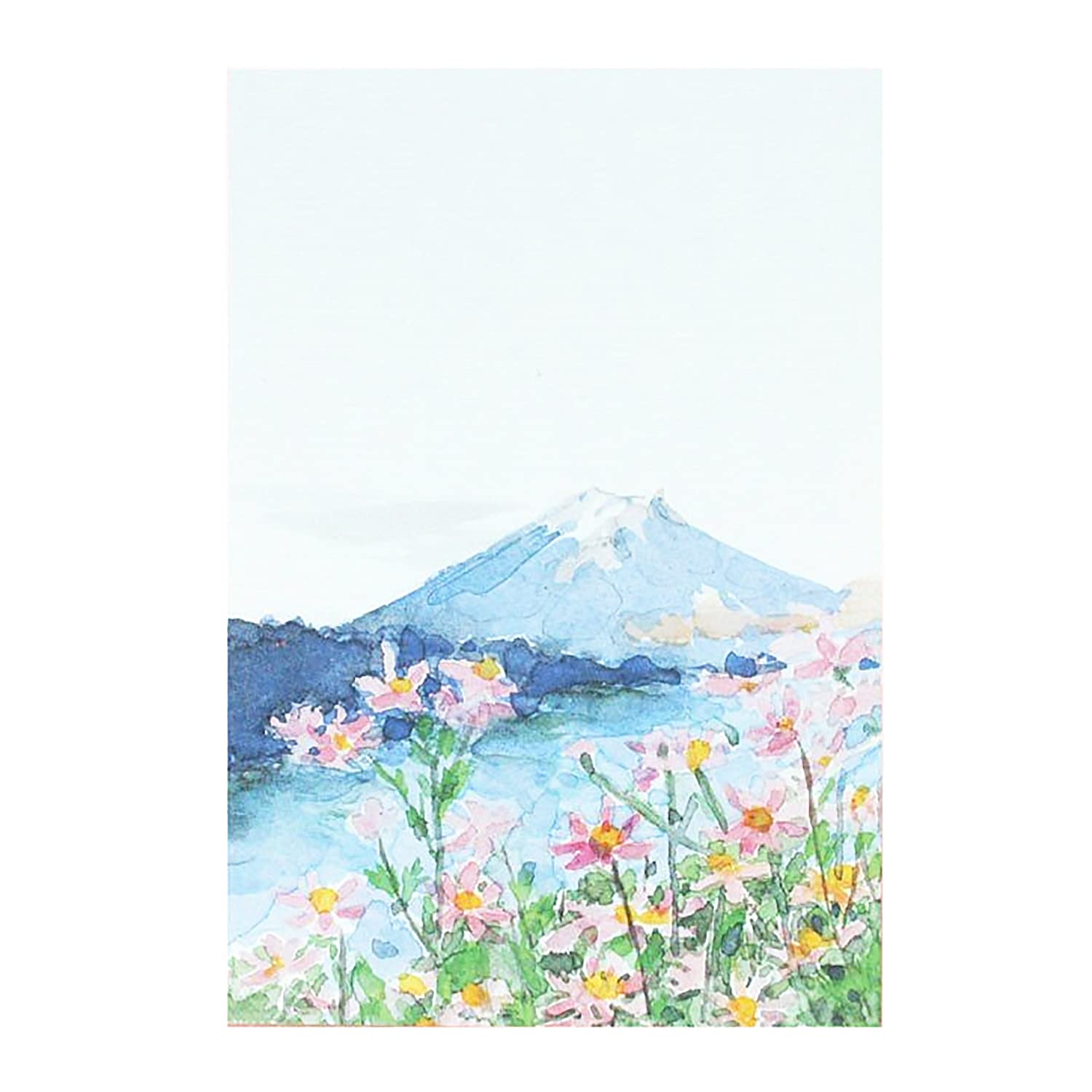 Amazon | めでたや 和紙 季節の はがき 富士とコスモス 秋柄 秋桜