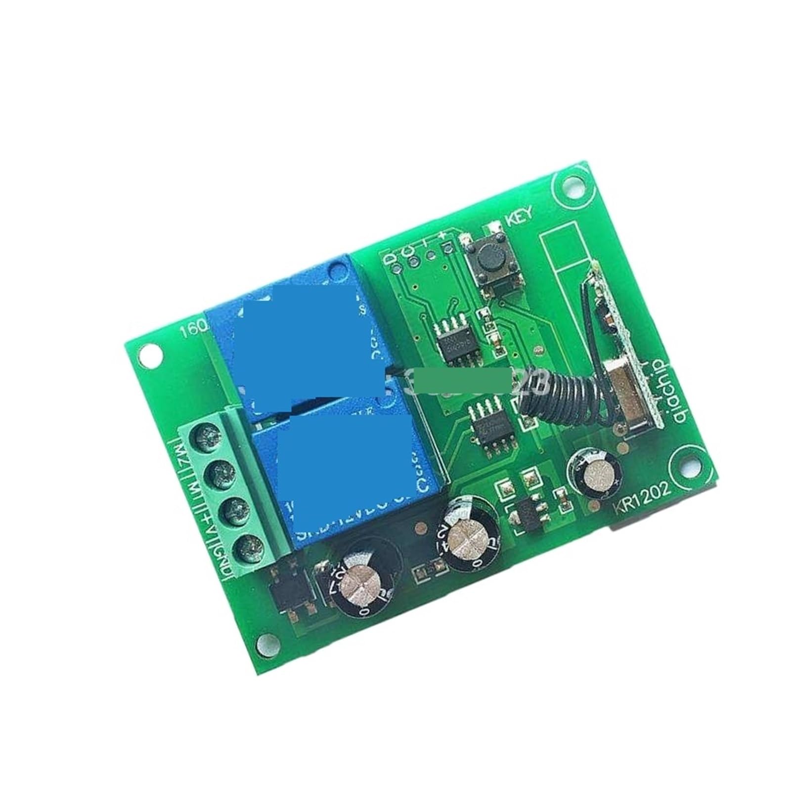 Mooilko 1Rc 2B 433Mhz Remote Control Switch Dc Relay Receiver Module For Electric Motor Positive And Negative Current Control Residential, Commercial(1Rc 2B)