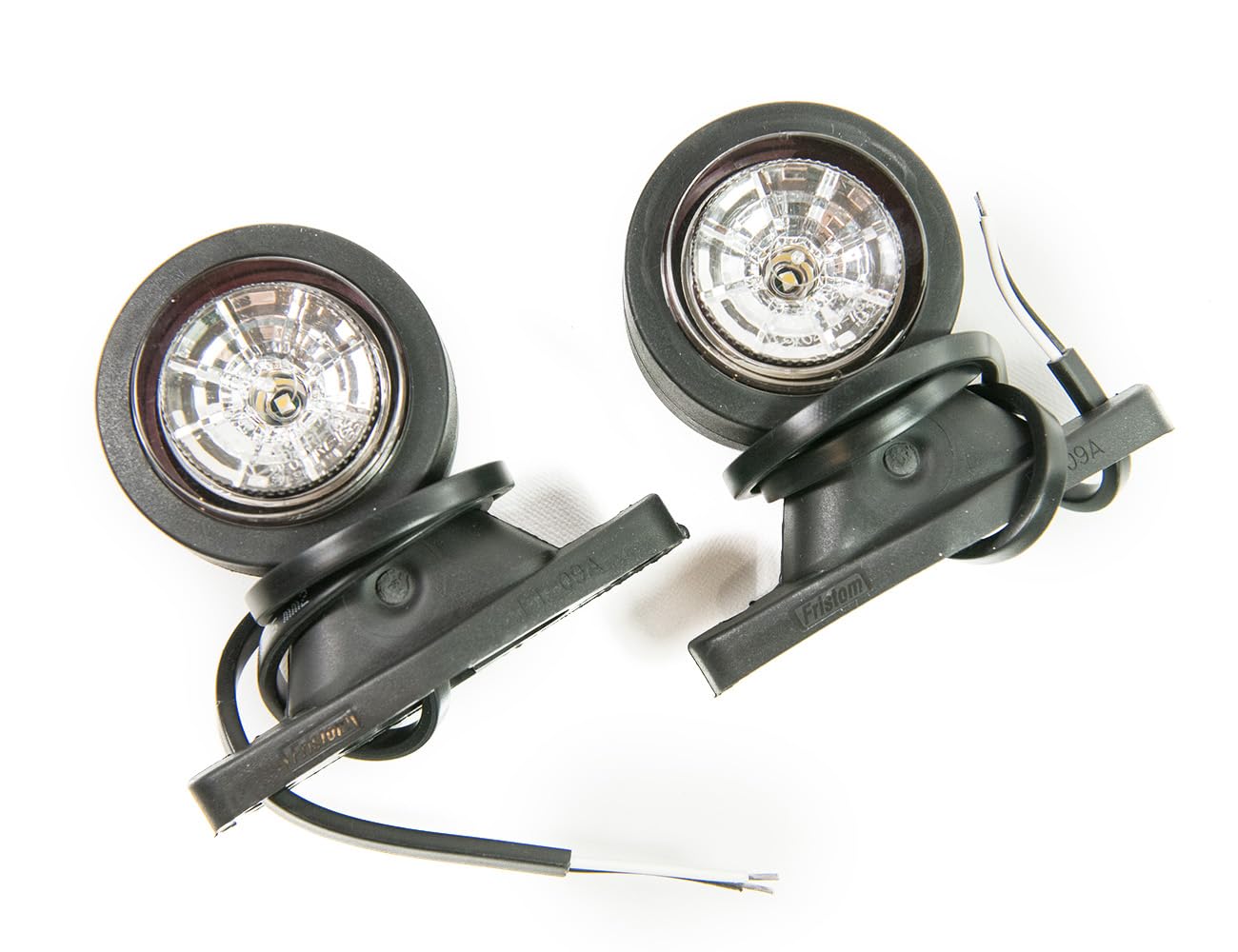 Lot De 2 Feux De Gabarit Latéraux LED Caoutchouc 12V-24V - Homologation E - Blanc/Rouge/Orange Pour Camion, Voiture, Caravane, Remorque