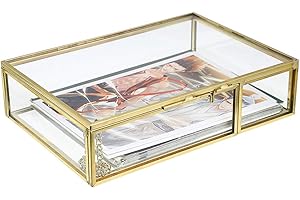 Hipiwe Gold Glass Photo Box - The Perfect Display for Your Cherished Memories