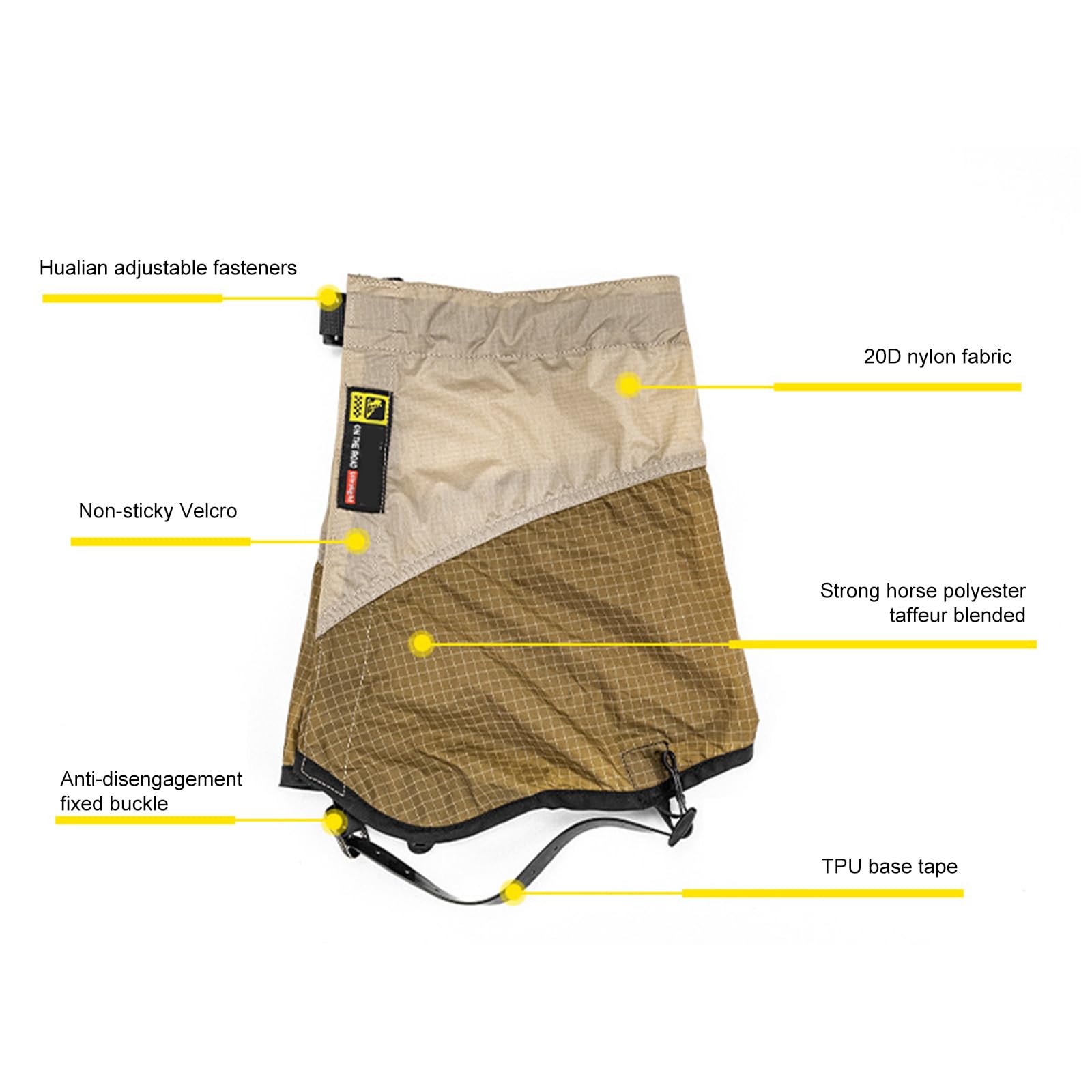 Équipement de camping, guêtres de neige imperméables et durables en nylon pour cyclisme, randonnée, ski