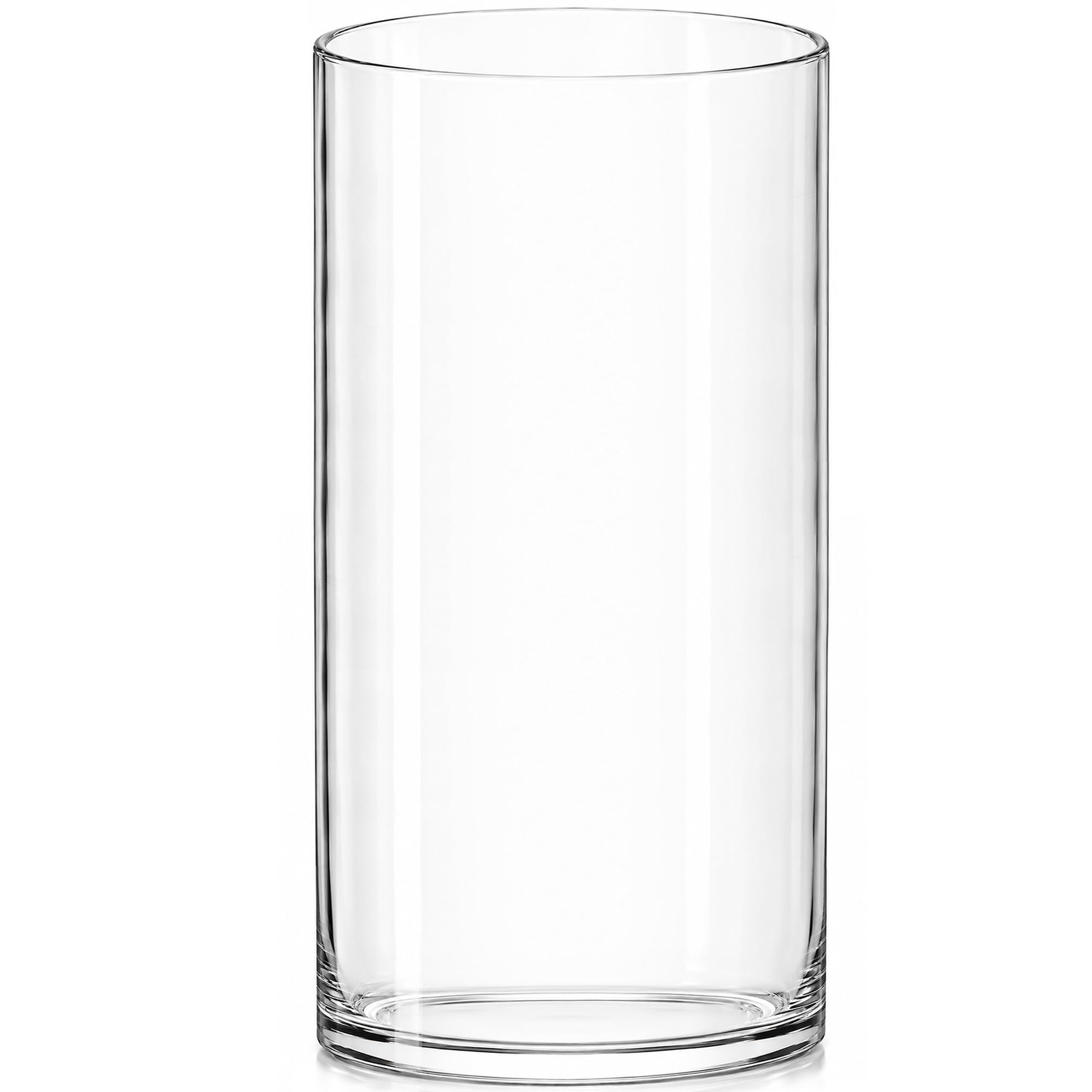 Royal Imports Flower Glass Vase Decorative Centerpiece For Home or Wedding Cylinder Shape, 10" Tall, 5" Opening, Clear