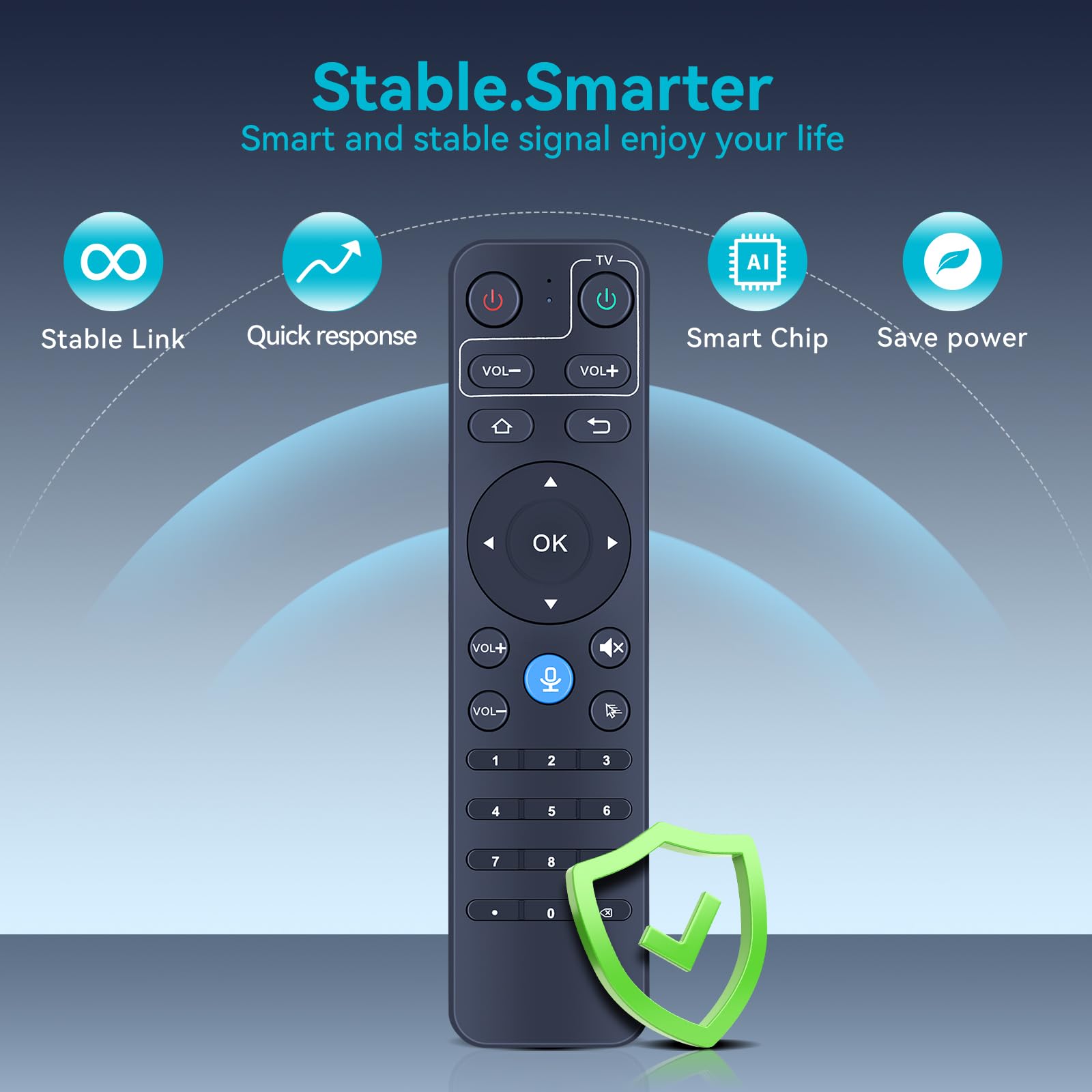Telecomando vocale di ricambio per StreamX X1 Pro Android Smart TV Box, per S5 MAX Android Smart TV Box 6k