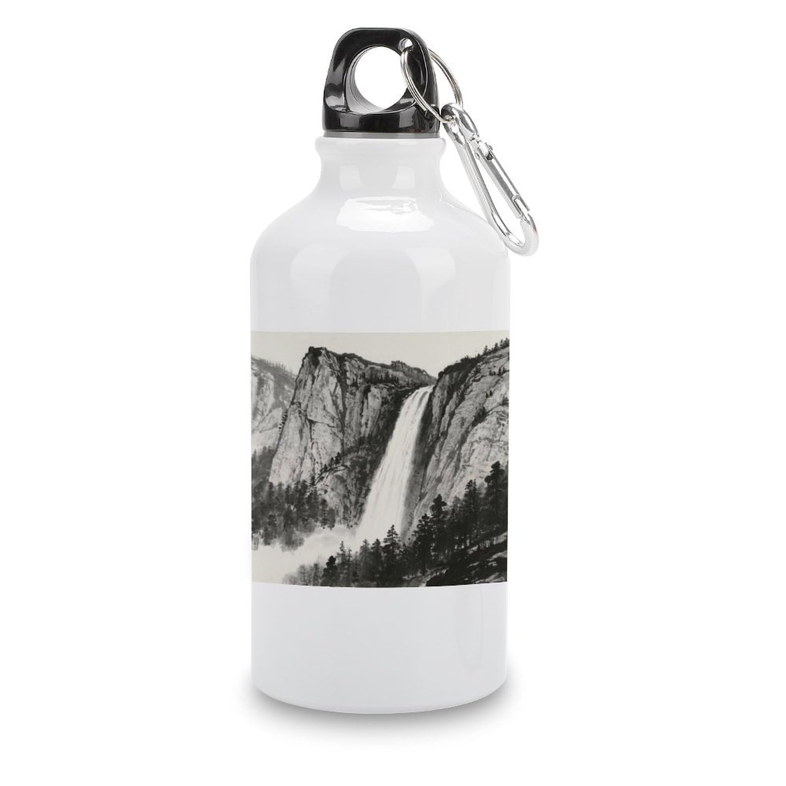 Fekiloot Style Granite Cliffs And Waterfalls Aluminum Water Bottle Travel Tumbler Reusable Lightweight Outdoor Sports Water Bottles For Gym Sports Camping Hiking Fishing400ml