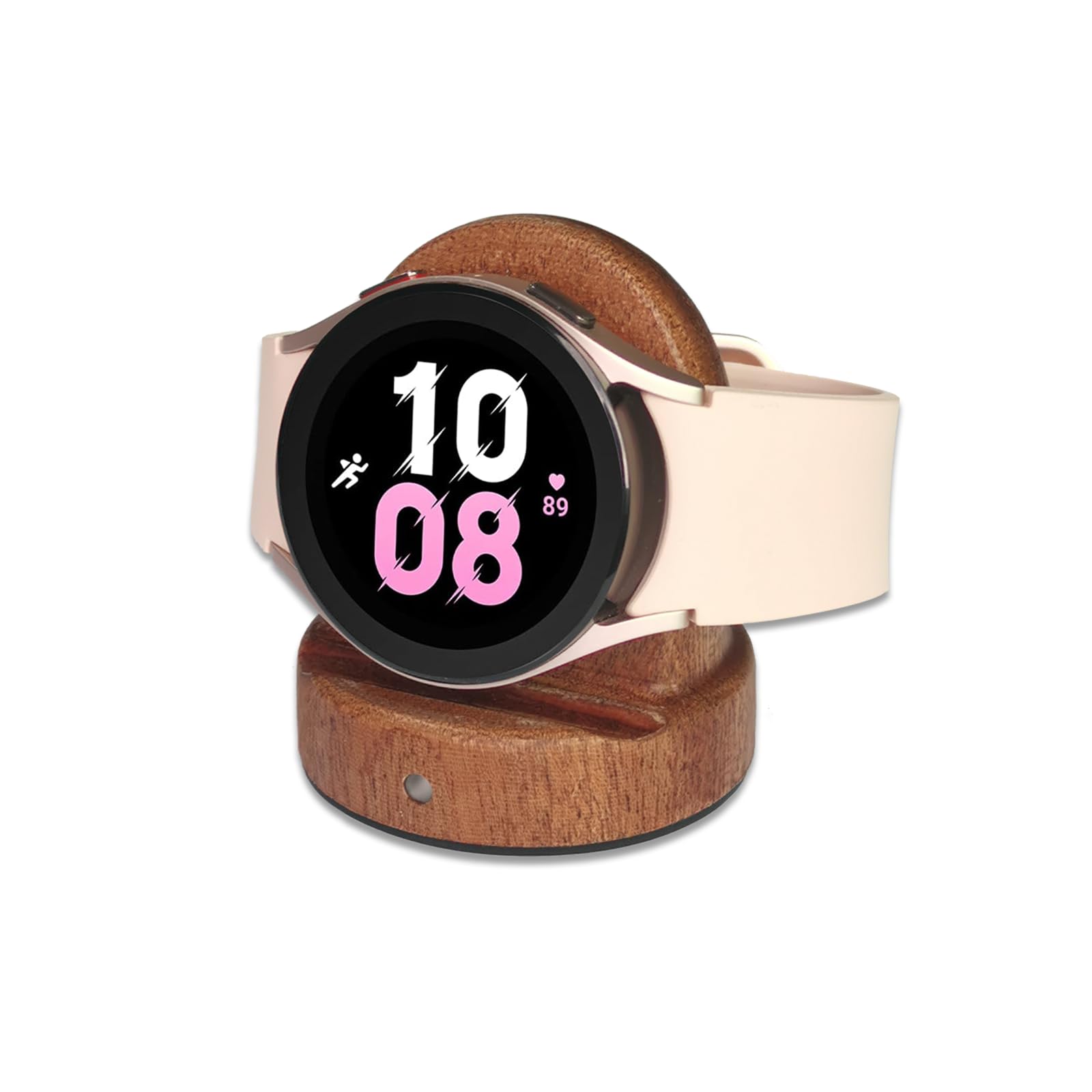 Wood Watch Charger Compatible with Samsung Galaxy Watch 6/6 Classic/ 5/5 Pro/4/4 Classic/3/Active 2/Active 1 Charger Stand,Wireless Smart Watch Charger Magnetic for Samsung Watch,Gift for Men Women