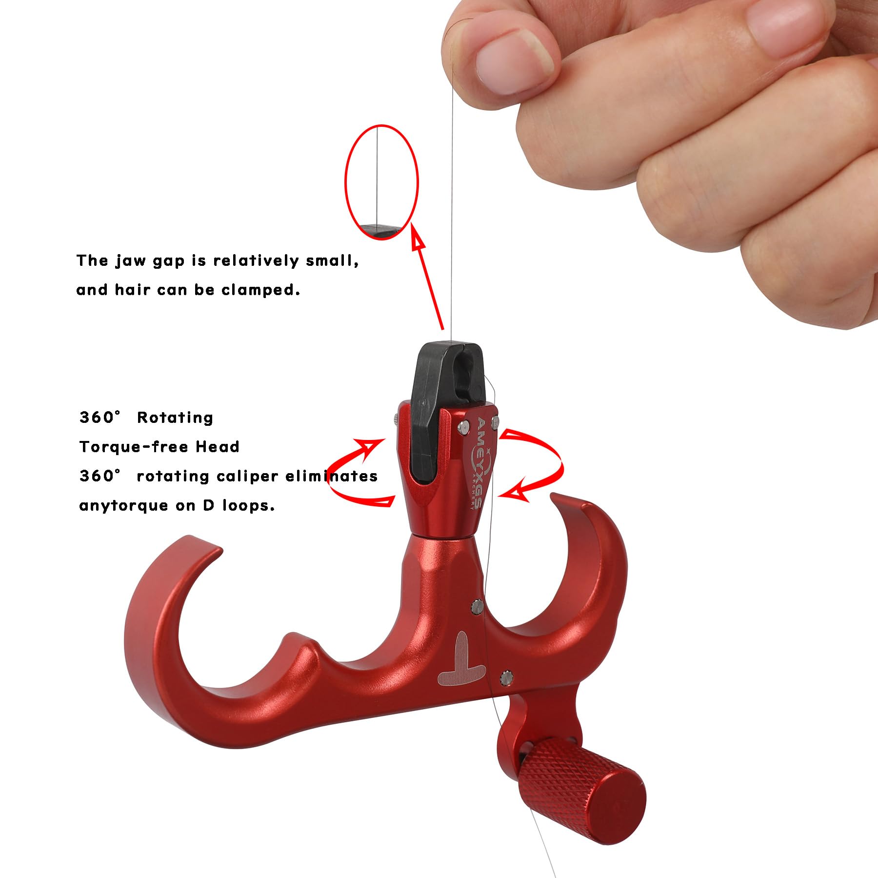 Aiuti per Il Rilascio del tiro con L'Arco con Corda a D-Loop, Arco Composto Aiuto per Il Rilascio del grilletto del Pollice per Accessorio per Arco Composto RH&LH