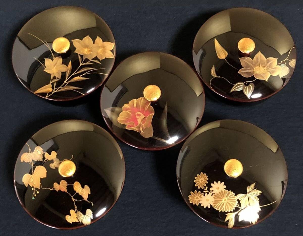 輪島塗蓋付き湯呑2客セット