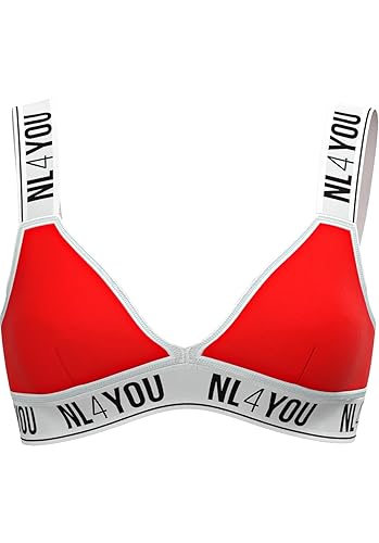 Bralette - Red Cotton Triangle Bralette for Women - XS,
