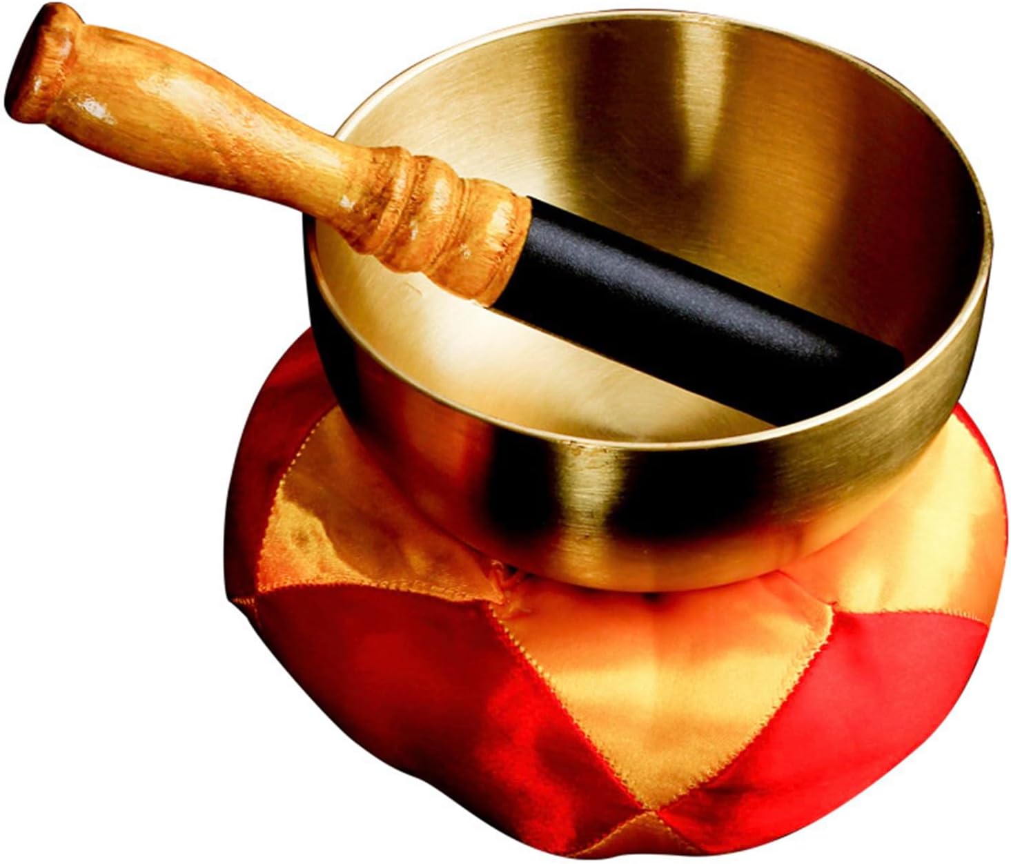 Tibetan Singing Bowl Set for Yoga, Relaxation, Sound Healing, Brass Sound Bowl with Cushion, Mallet, Easy to Play for Beginners