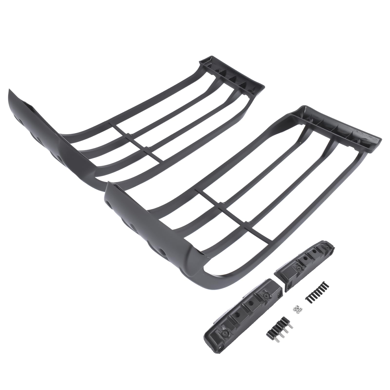 STC53193 Headlamp Cover Front Light Guard Set Black Replacement for 2003-2004 Land Rover Discovery 2 Mixizap