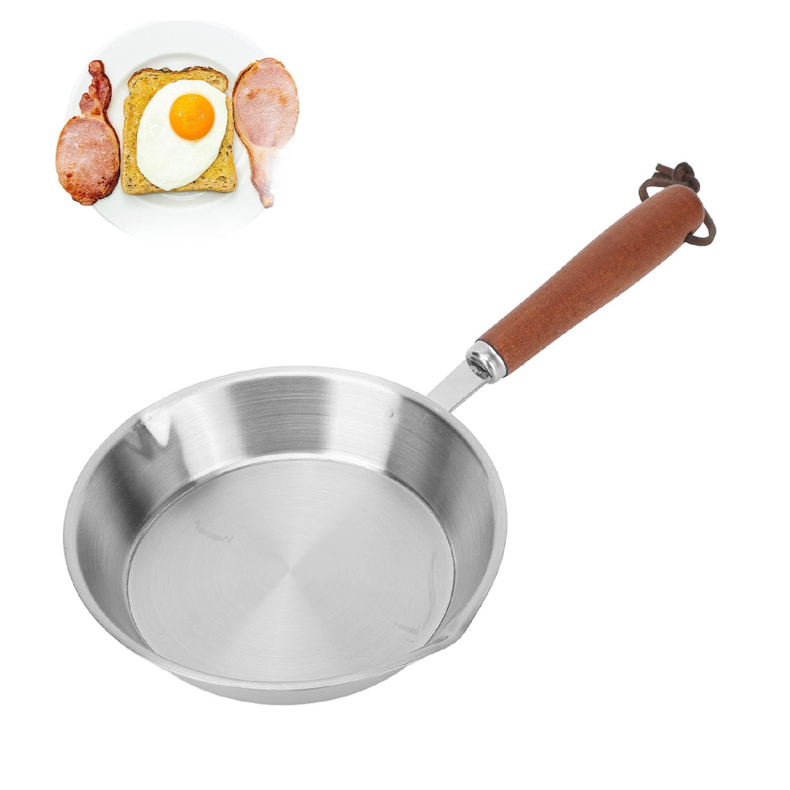 Small Frying Pan Stainless Steel Frying Pan Non Stick Egg Pan Fry Pan for Household Restaurant Induction Cooker