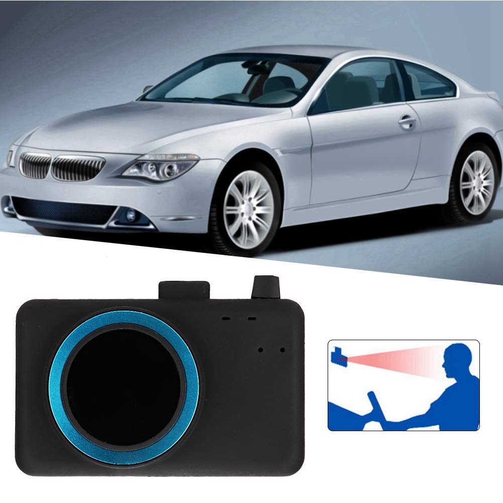 Dispositivo di allarme di guida a fatica per auto, allarme conducente ABS Dispositivo di avviso di sonno Avviso di guida Lettura del viso Monitor anti sonno (nero)