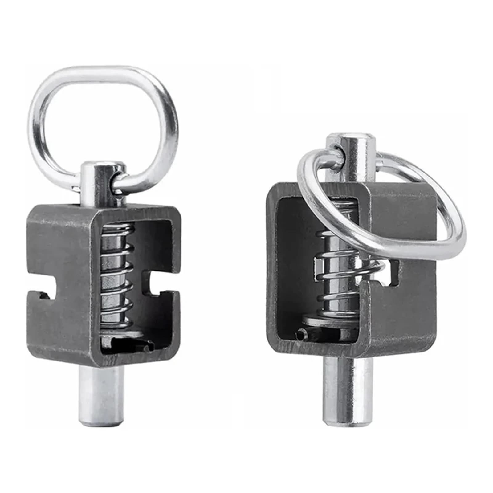 Spring Latch 4Pcs Trailer Gate Latch, Spring Latch Lock, Weld On 5/8Inch Spring Latch Assembly with Plain Tube