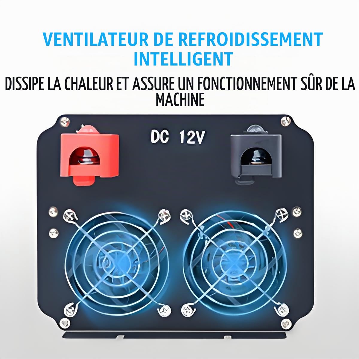 Yinleader Convertisseur 12V 220V Pur Sinus 4000W/8000W Convertisseur de Tension LCD | 4 USB (avec télécommande)