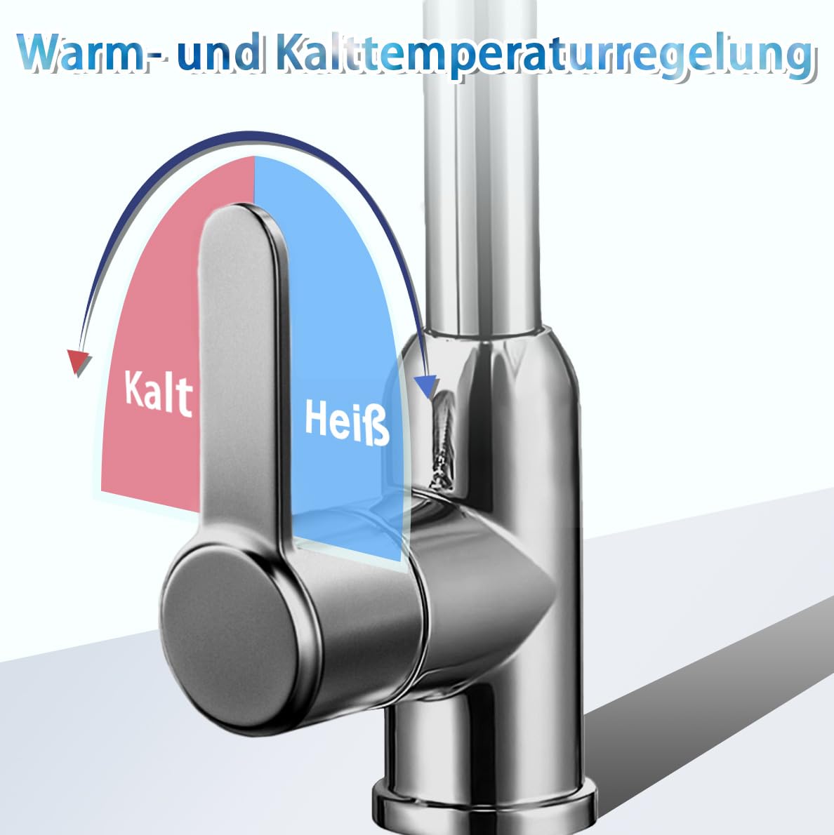 Kitchen Tap Stainless Steel Sink Taps with 360° Rotation - Image 3