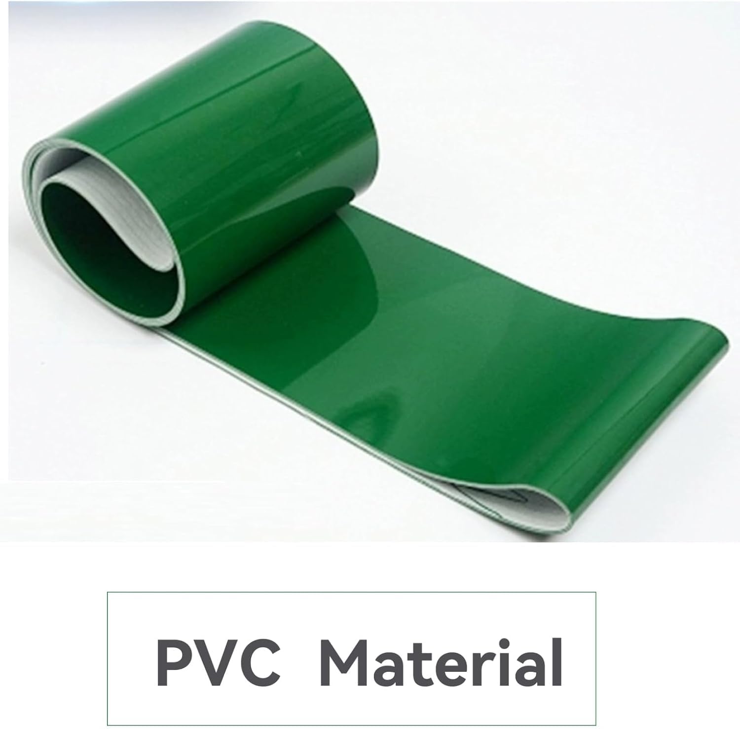 Cinta transportadora de PVC resistente, 0,5 mm de grosor, diseño plano para líneas de montaje, procesamiento de alimentos y manipulación de materiales, duradera, flexible y fácil de limpiar