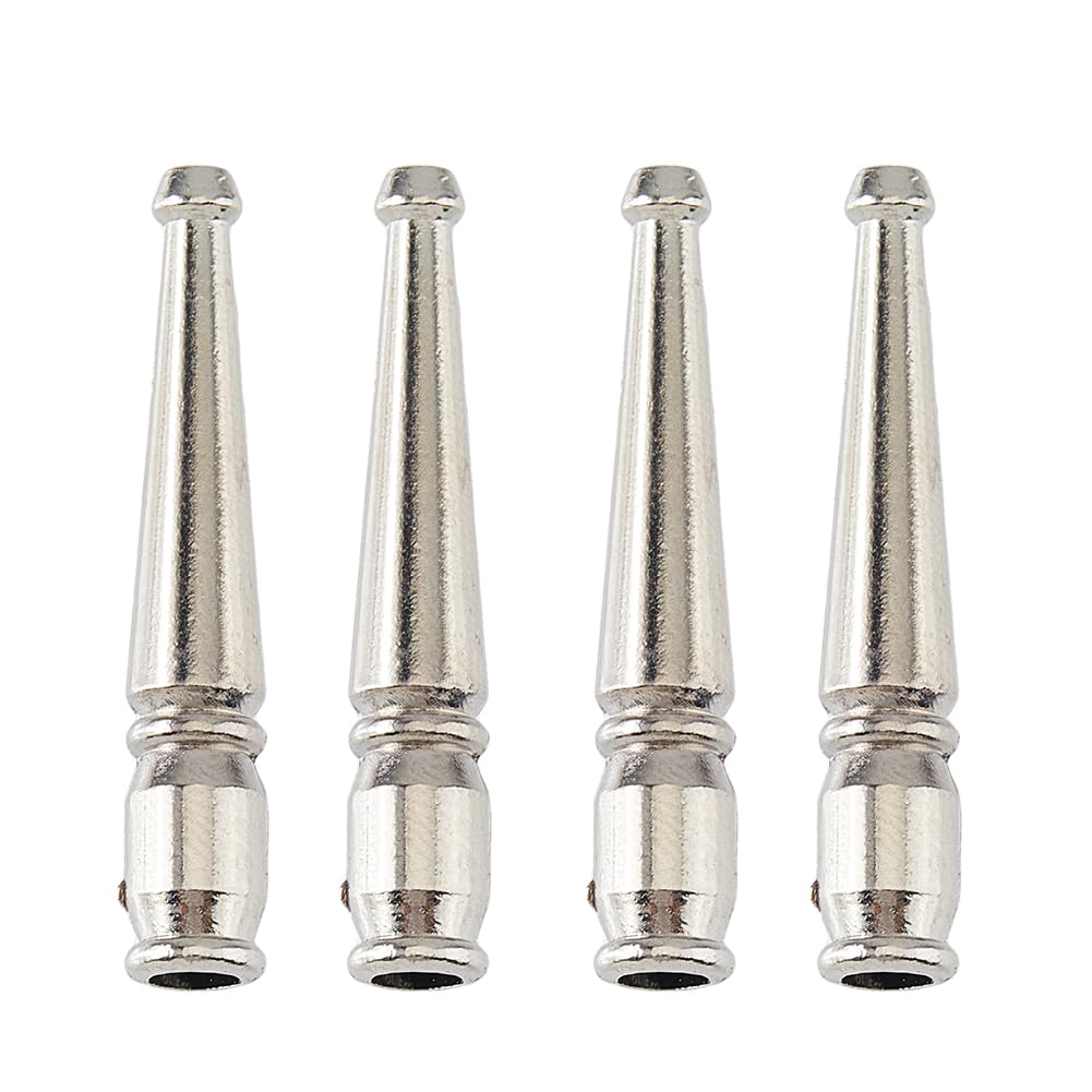 SUPERFINDINGS 4PCS Bolo Tie End Tips Replacement End Caps Bolo Tie Buckle Accessories Alloy Cord End for Bolo Tie Making DIY, 3.7cm, Inner Diameter: 4mm, 37x6mm, Platinum, FIND-WH0161-54PF-US22