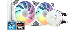 Vetroo V240 White 240mm AIO Liquid CPU Cooler for AM4