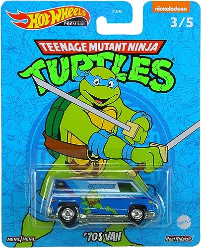 Hot Wheels 2022 Premium TMNT Set de 5 Vehículos 1:64 miniatura 4