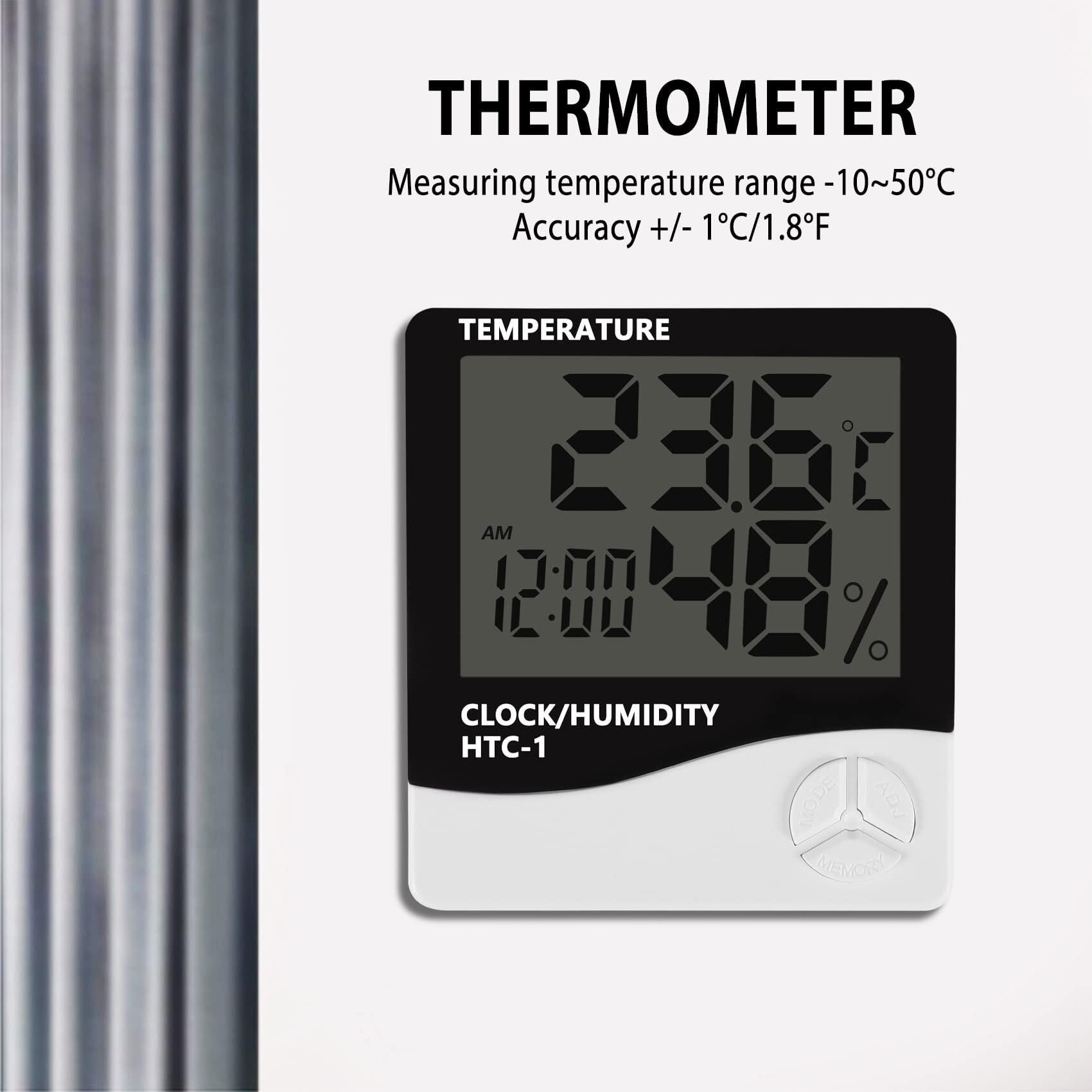 Cyfrowy LCD do użytku wewnątrz i na zewnątrz, elektroniczny miernik temperatury i wilgotności, termometr, higrometr, stacja pogodowa, budzik