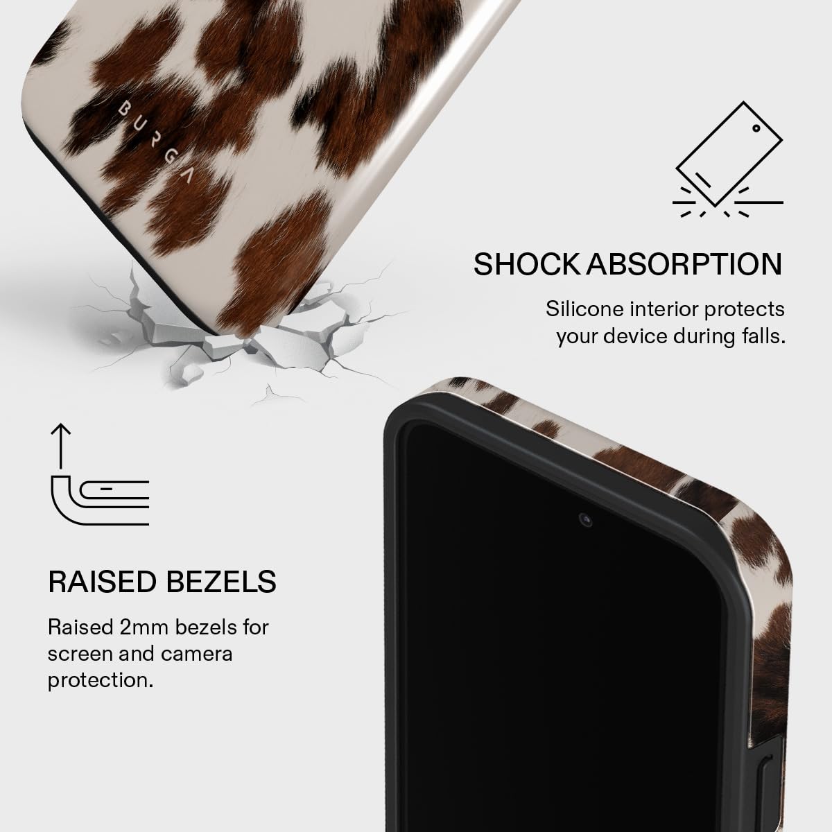 BURGA Etui na iPhone 14 Pro – Dwuwarstwowa Hybrydowa Obudowa z Amortyzującym TPU, Odporna na Zarysowania, Podniesiona Ramka dla Ochrony Ekranu, Kompatybilne z MagSafe do Codziennego Użytku