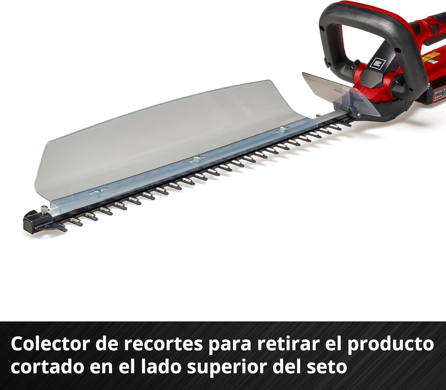 Einhell Cortasetos con batería GC-CH 1855/1 Li Kit Power X-Change (18V, 55cm de Longitud de Corte, 18mm Distancia Entre Dientes, Mango Giratorio, colector de Recortes, Incl. 2,5Ah batería y Cargador)