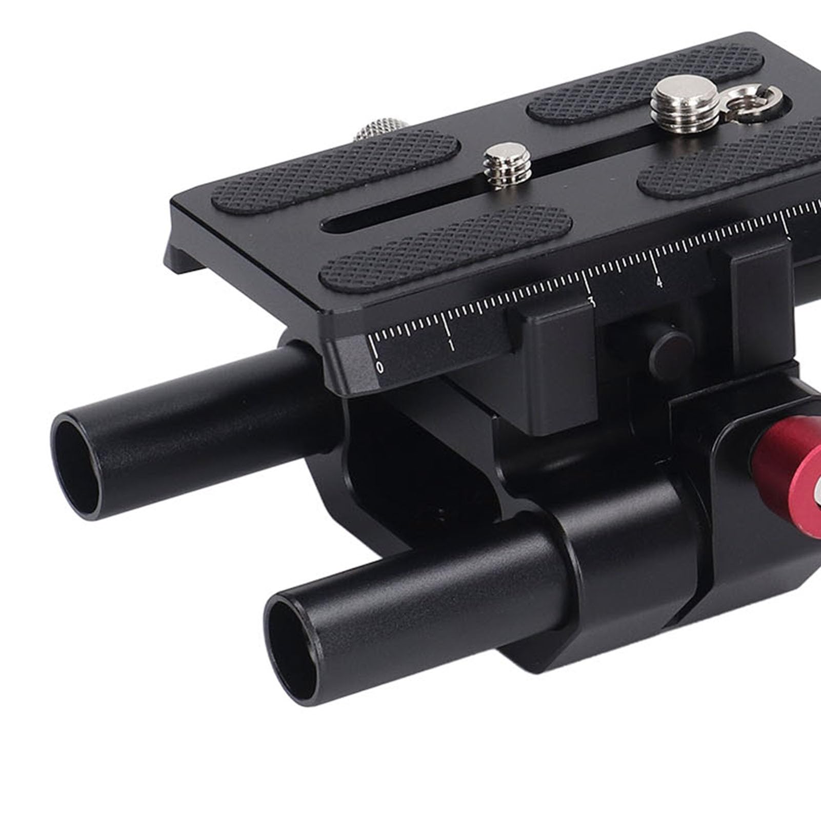 DSLR Camera Rail Riser Rig System, Kit Base a Sgancio Rapido Morsetto di Montaggio Asta a Doppia Guida Universale in Alluminio da 15 Mm con Viti Filettate da 1/4 e 3/8, per
