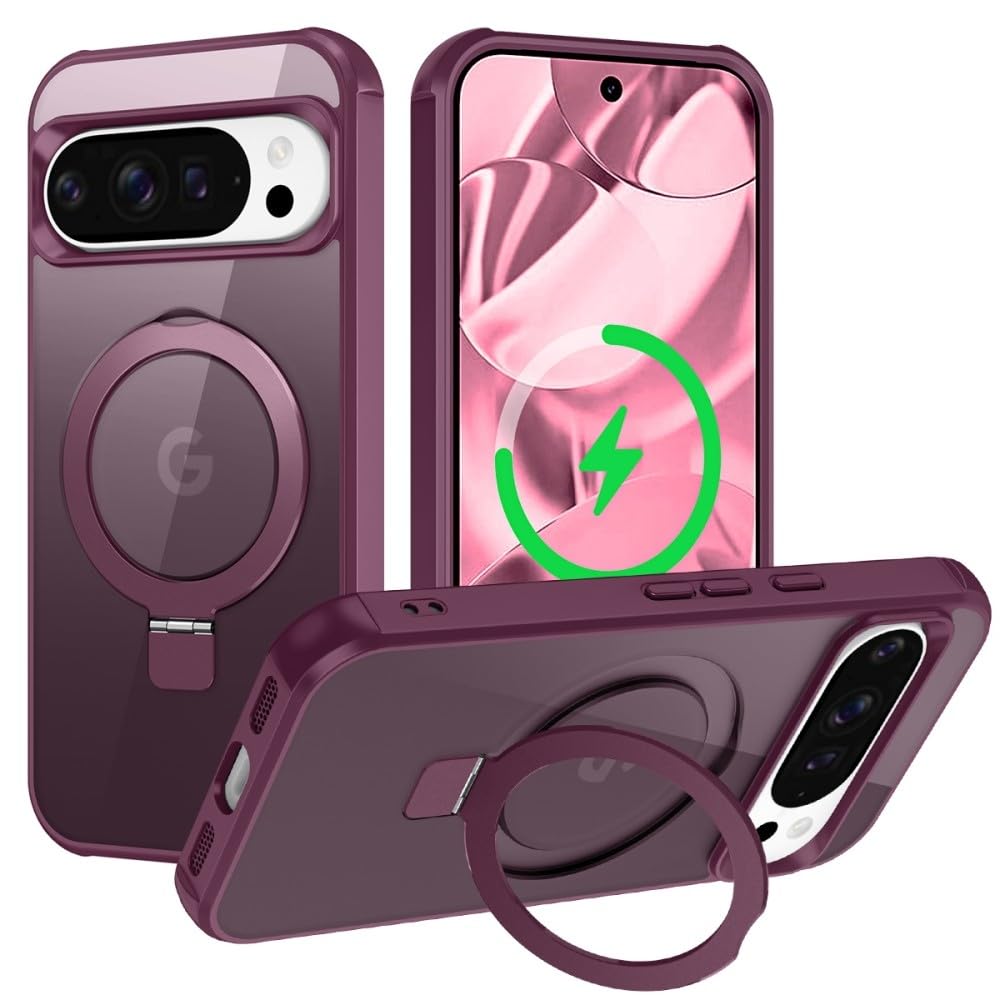 Coque silicone Google Pixel 9 Pro 5G bordeaux rigide protection rigide