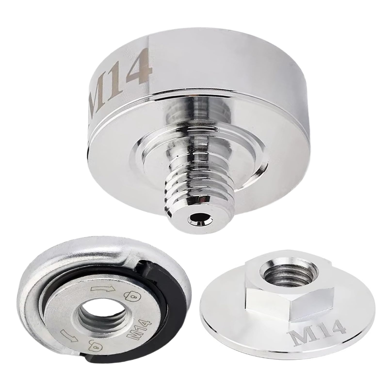Buxuaaaa Light Quick Changes Angles Grinder Adapter Steel M14 Shafts With Flange Nut Clamps Plate For X Angles Grinder Arbors Adapter