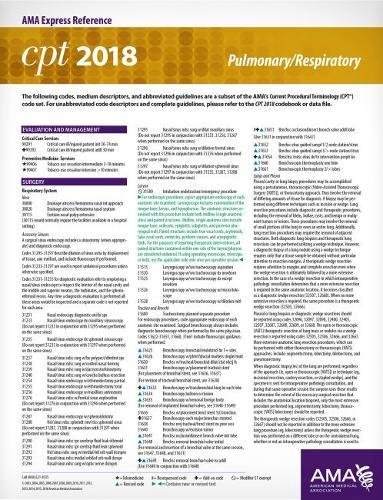 CPT® 2018 Express Reference Coding Cards: Pulmonar: Buy Online at Best ...