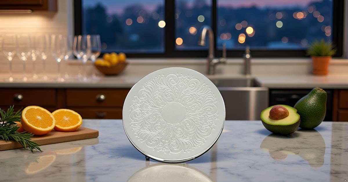 2er Set Topfuntersetzer rund Ø 19,5 cm – Premium Silber Plated edel versilbert – Hochwertige Tischdeko für Pfannen & Töpfe