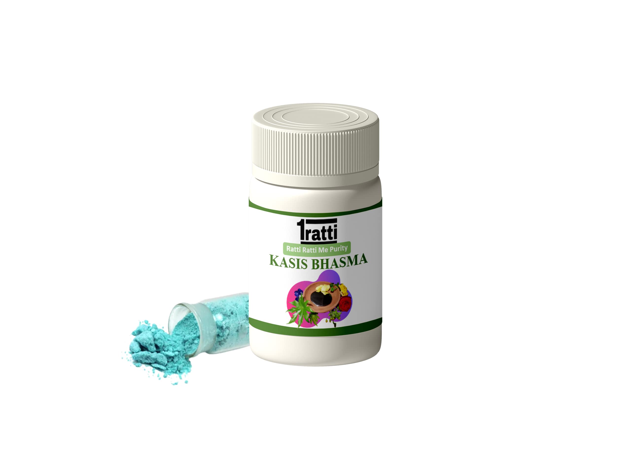 1Ratti Kasis Bhasma - 100% Authentic | 100% Organic | Non GMO | Export Quality | Lab Tested |