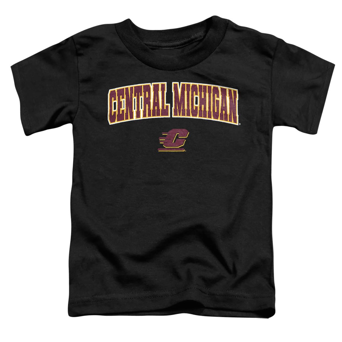 LOGOVISION Central Michigan University Arch Logo Black Kids T Shirt (2) for Toddler Boys and Girls, Black