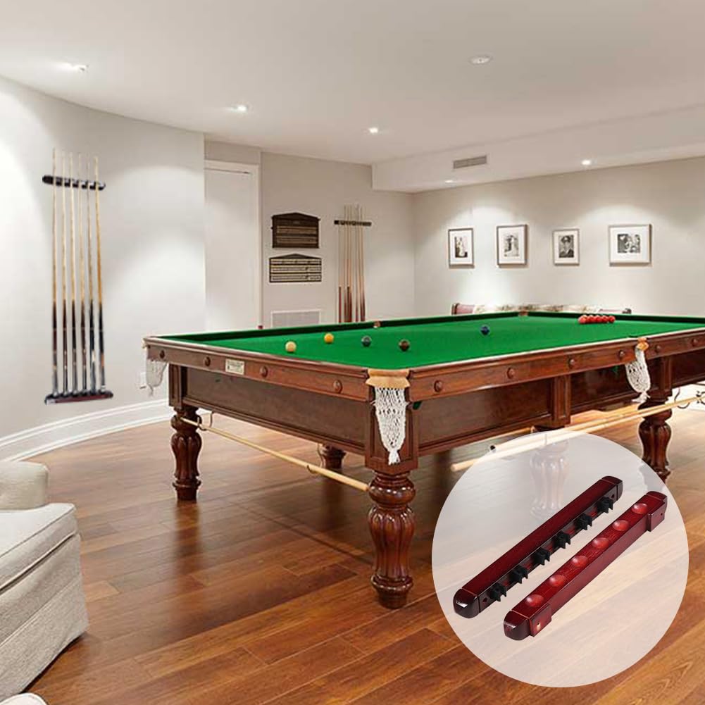 Helweet Support de Queue de Billard Mural 6 Trous 39cm