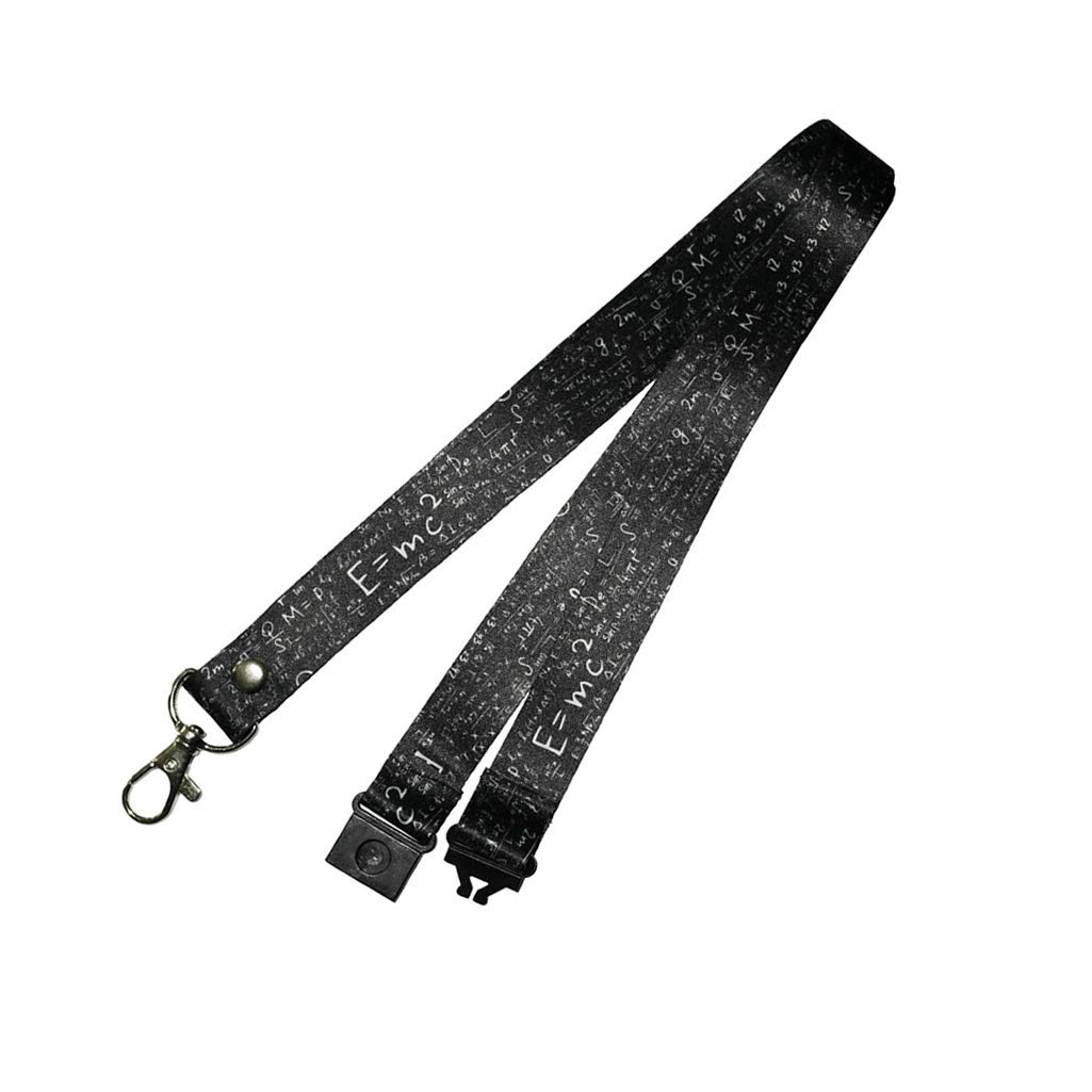 Einstein E=MC2 Equation Theory of Relativity Math Lanyard Blackboard ID Holder