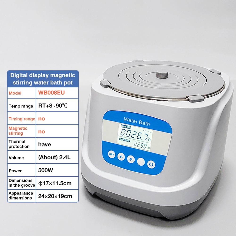 Baño de Agua Digital de Temperatura Constante con Función Antisecado y Agitación Magnética. Enchufe Europeo.