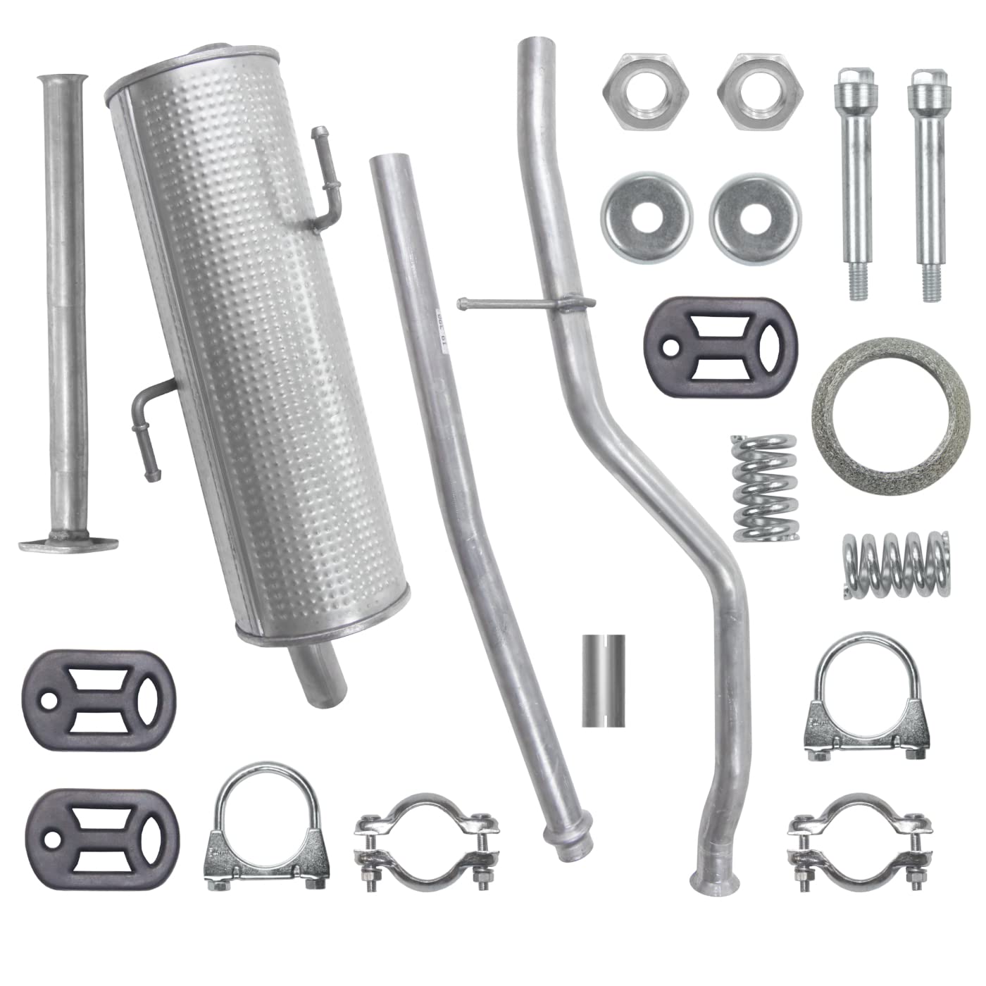 Polmo Schalldämpferset Auspuffanlage Auspuff für Peugeot 206 1 I 1.1 1.4