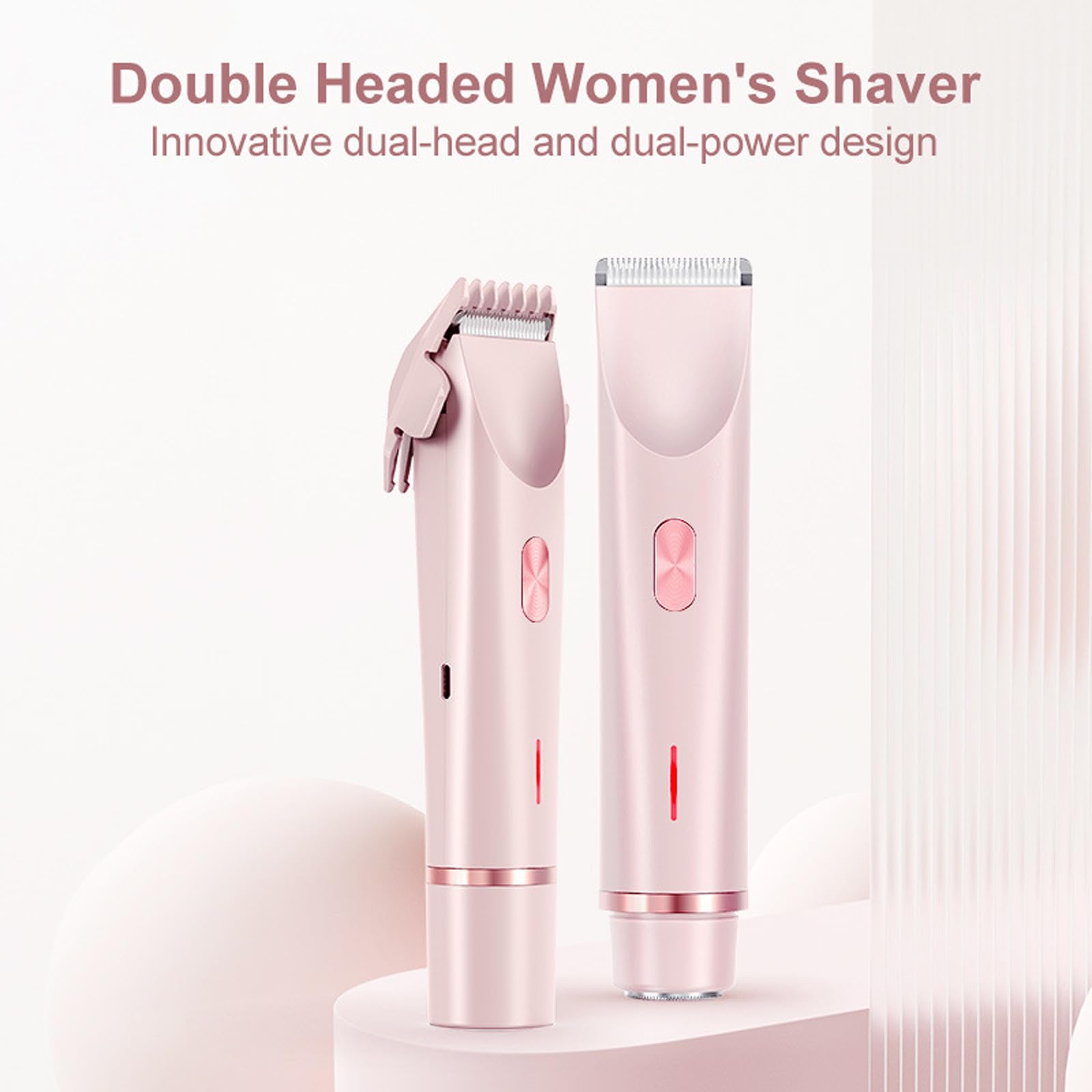 Rasoir Intime et Tondeuse Maillot Pour Femme 2 en 1 - Sans Fil Pour Le Corps, Les Aisselles, Le Bikini, Les Sourcils et Le Nez - Protection de la Peau