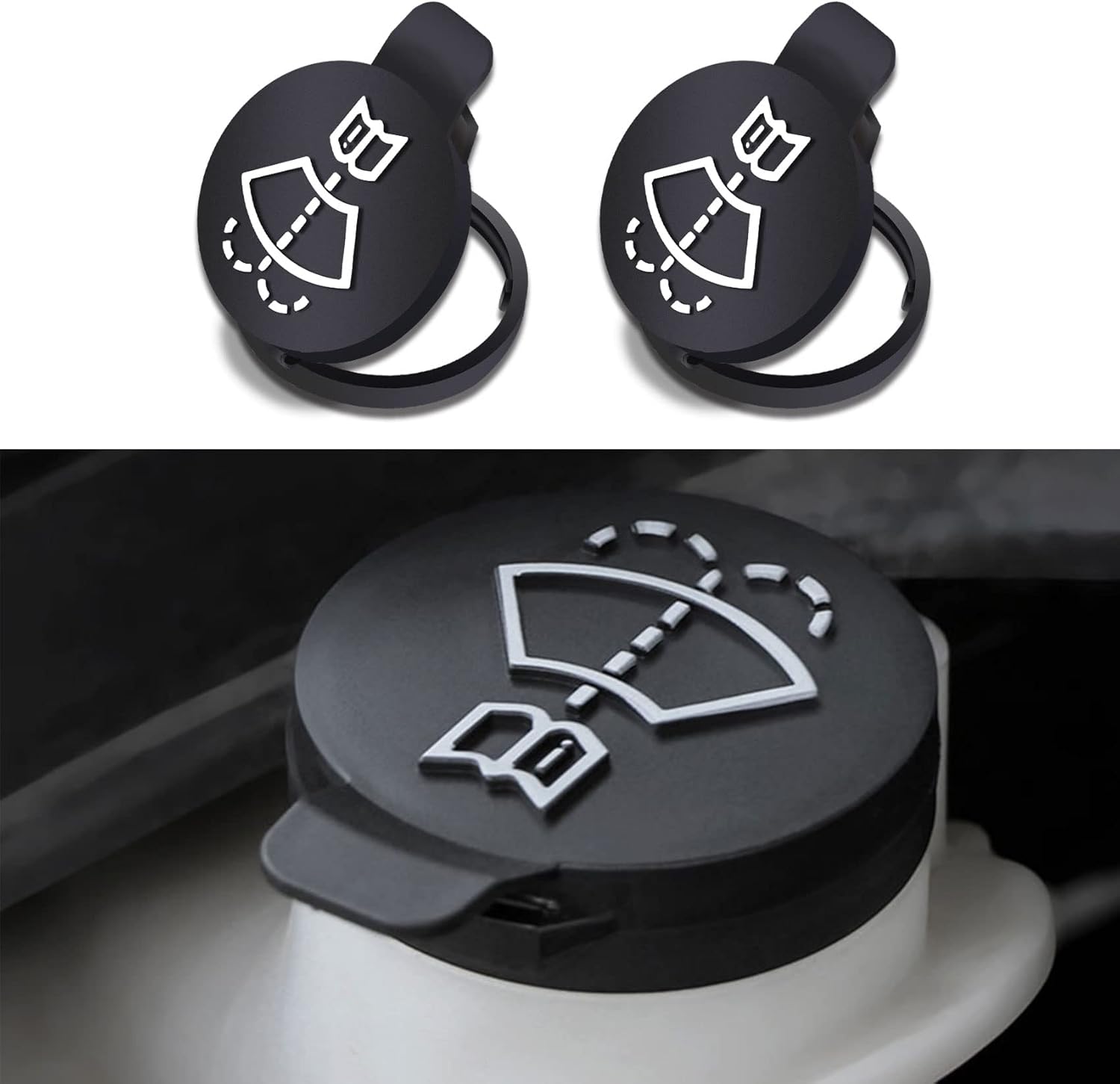 2 PCS Windshield Washer Reservoir Cap, Windshield Wiper