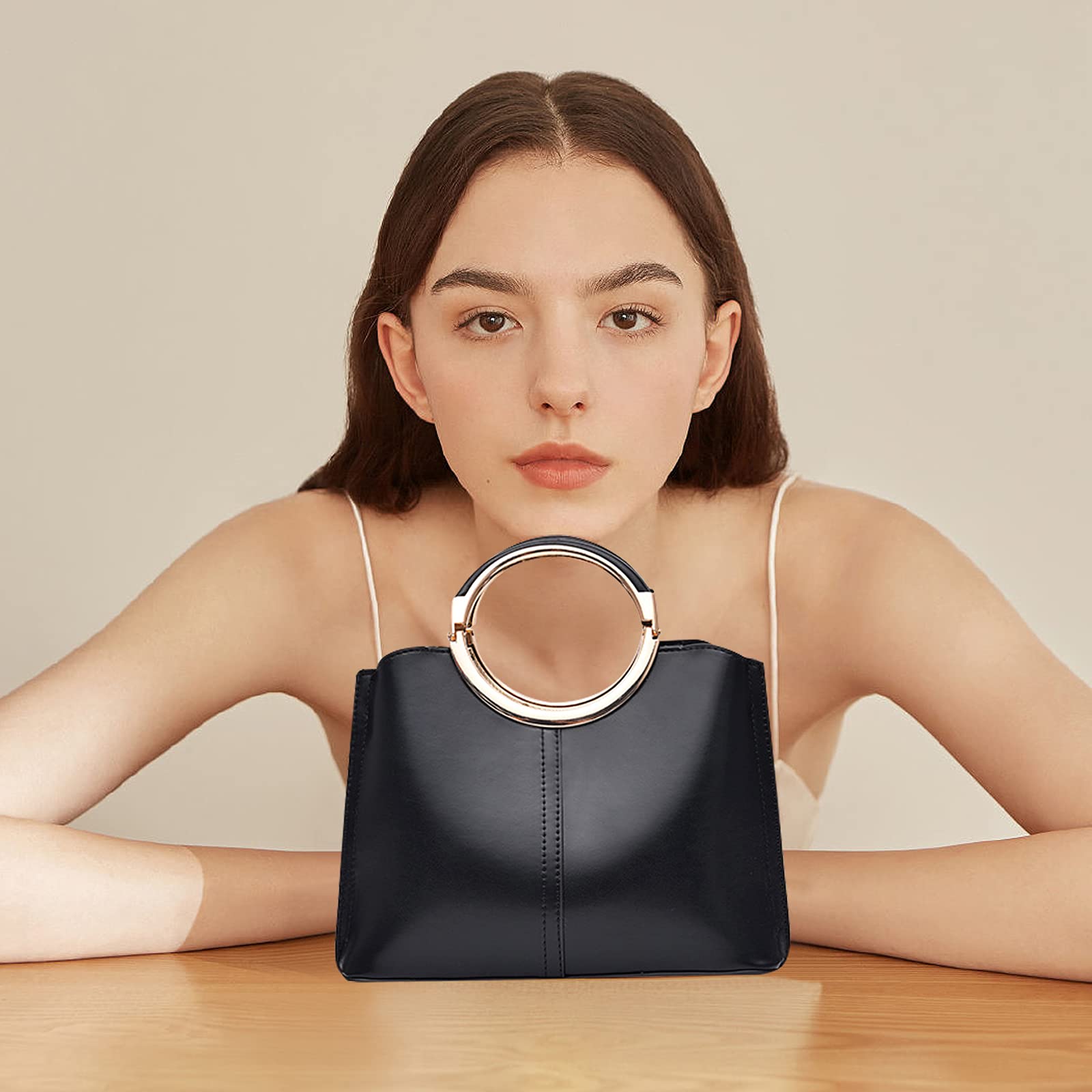 NICOLE & DORIS Borse da Donna Moda Borse a Tracolla Leggero Casuale Pochette Donna Borsa Crossbody Elegante Borsa con Manico Superiore Piccole Borse Tote in Pelle Nero