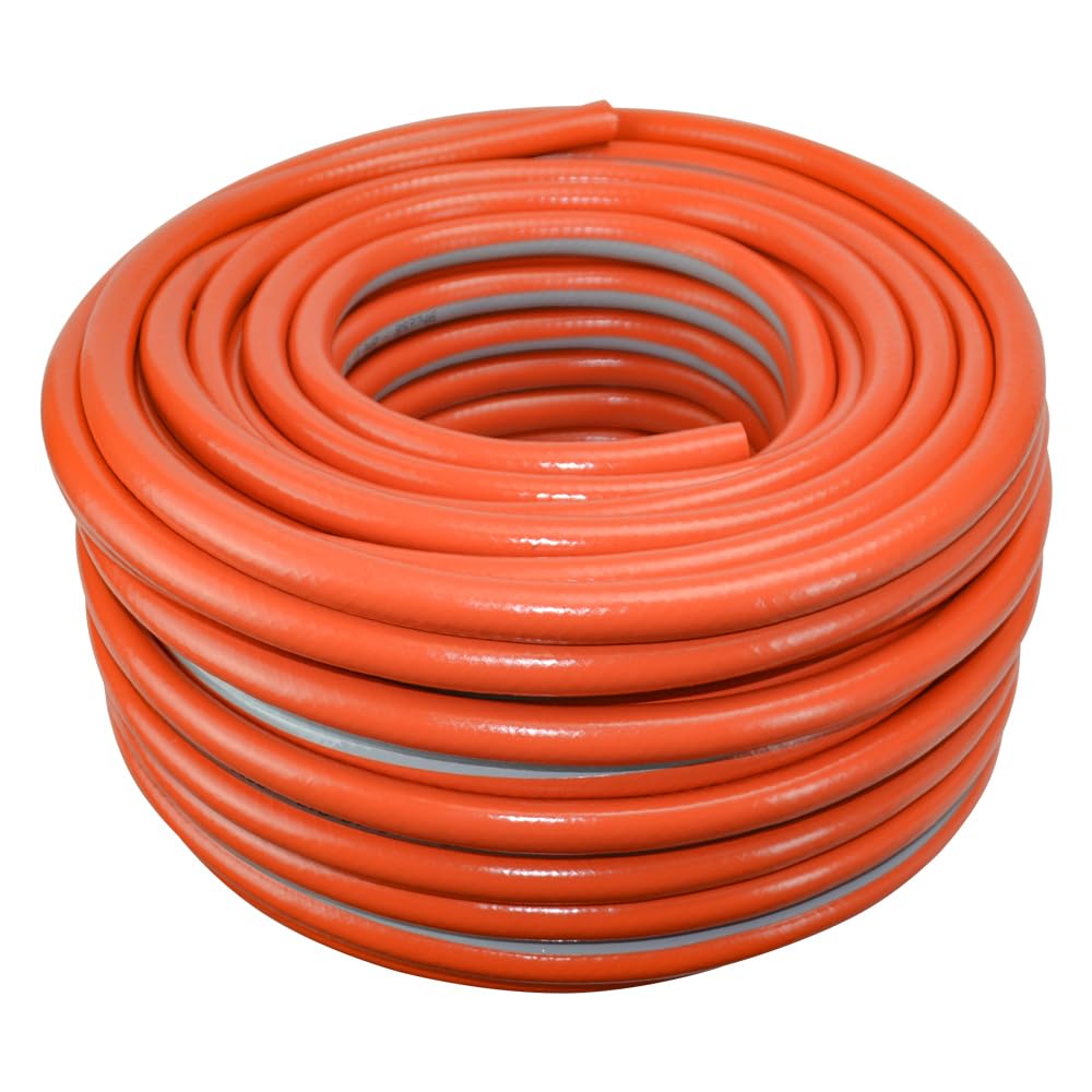 Faithfull Prestige Gartenschlauch – Robuster, verstärkter PVC-Schlauch, 50 Meter (164 Fuß), 12,5 mm (1/2 Zoll) Durchmesser, hochwertiges 24-fach geflochtenes Fasergeflecht, knick- und verdrehsicher