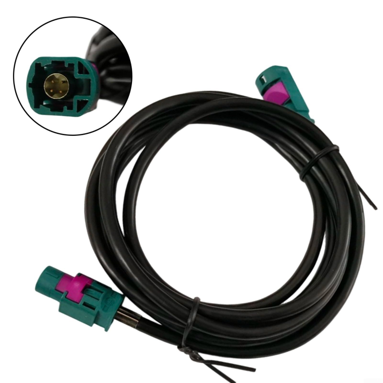 Automotive - Cavo LVDS Z femmina a 4 pin da 180 cm per autoradio navigazione GPS e trasmissione AV nel veicolo - ABS + adattatore in metallo
