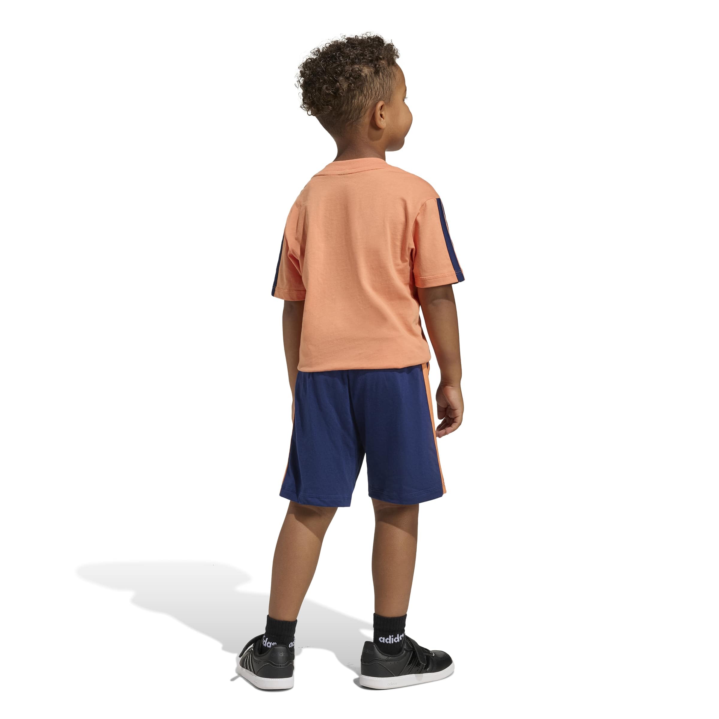 adidas Essentials Small Logo Stripes T-shirt Set JOGGER Unisex niños
