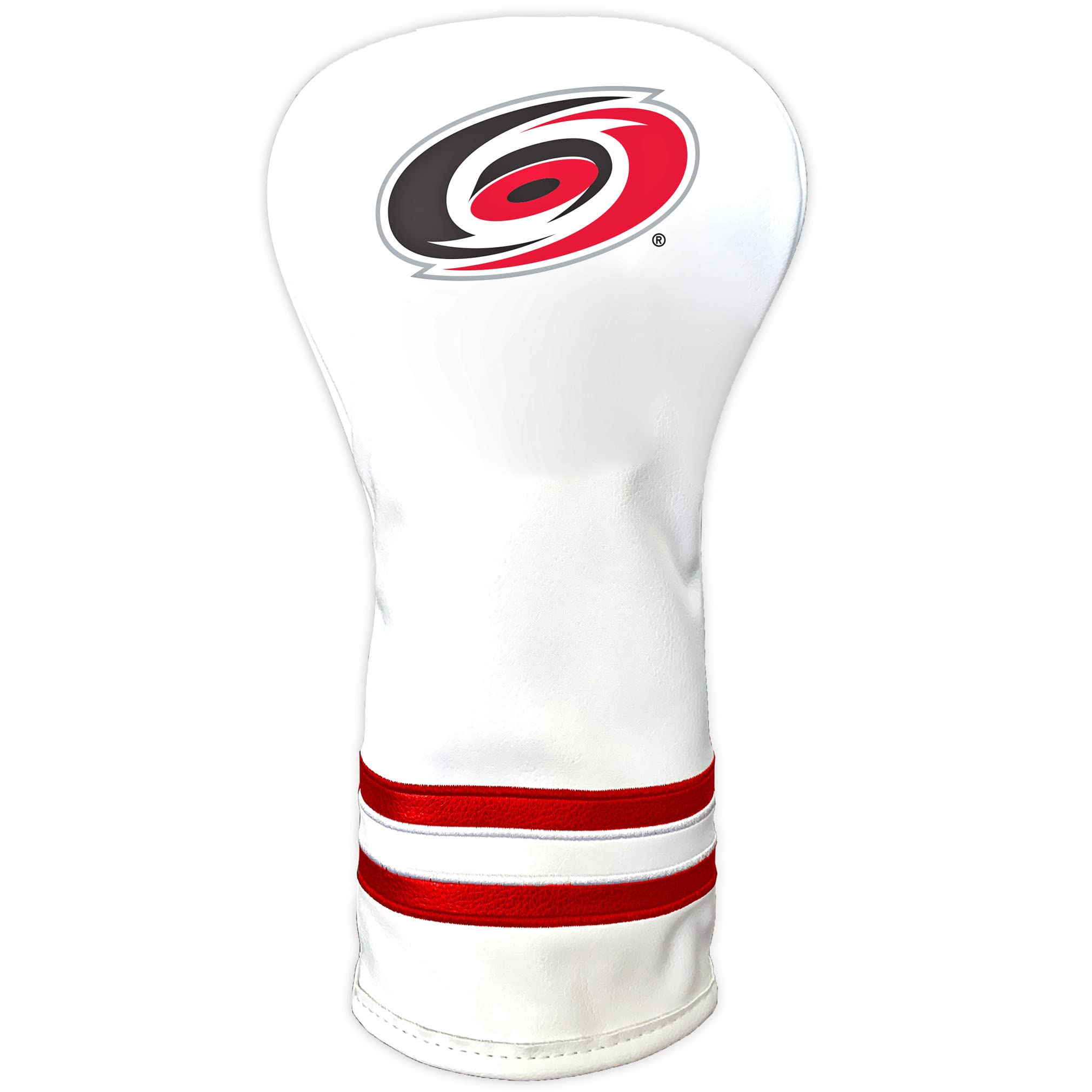 Team Golf NHL Carolina Hurricanes White Vintage Driver Head Cover White Vintage Driver Golf Club Headcover, Form Fitting Design, Retro Design — image 1