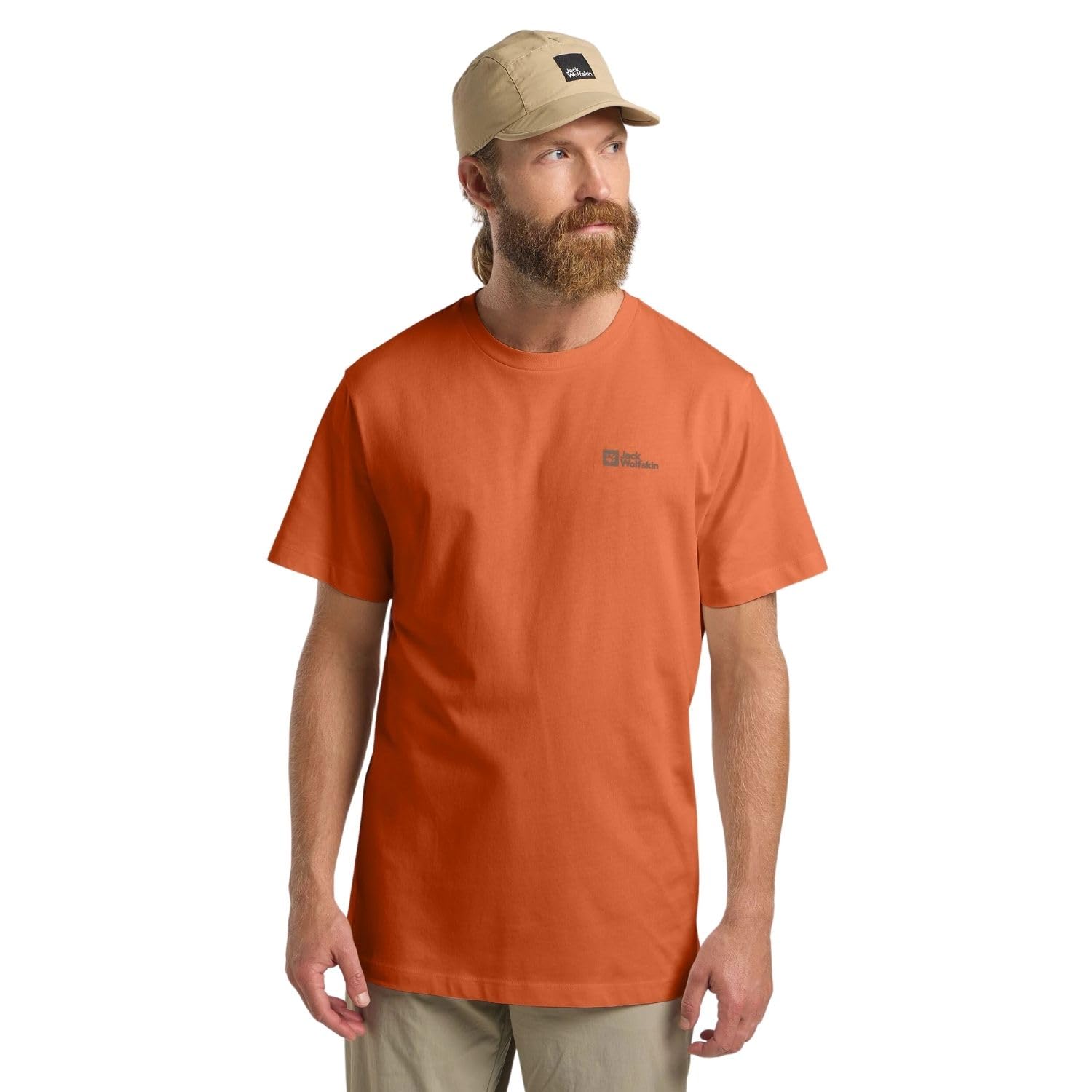 Jack Wolfskin Men's Essential T M T-Shirt Burnt Orange