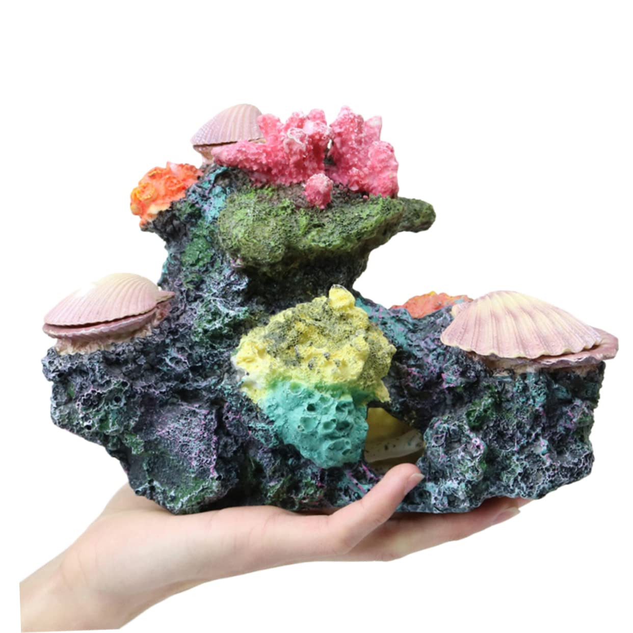 minkissy Dekoracje terrarium akcesoria do akwarium dekoracje sztuczne rośliny koral akwarium ozdoby rośliny wodne akcesoria akwarium symulacja roślina koral do akwarium dekoracja muszla