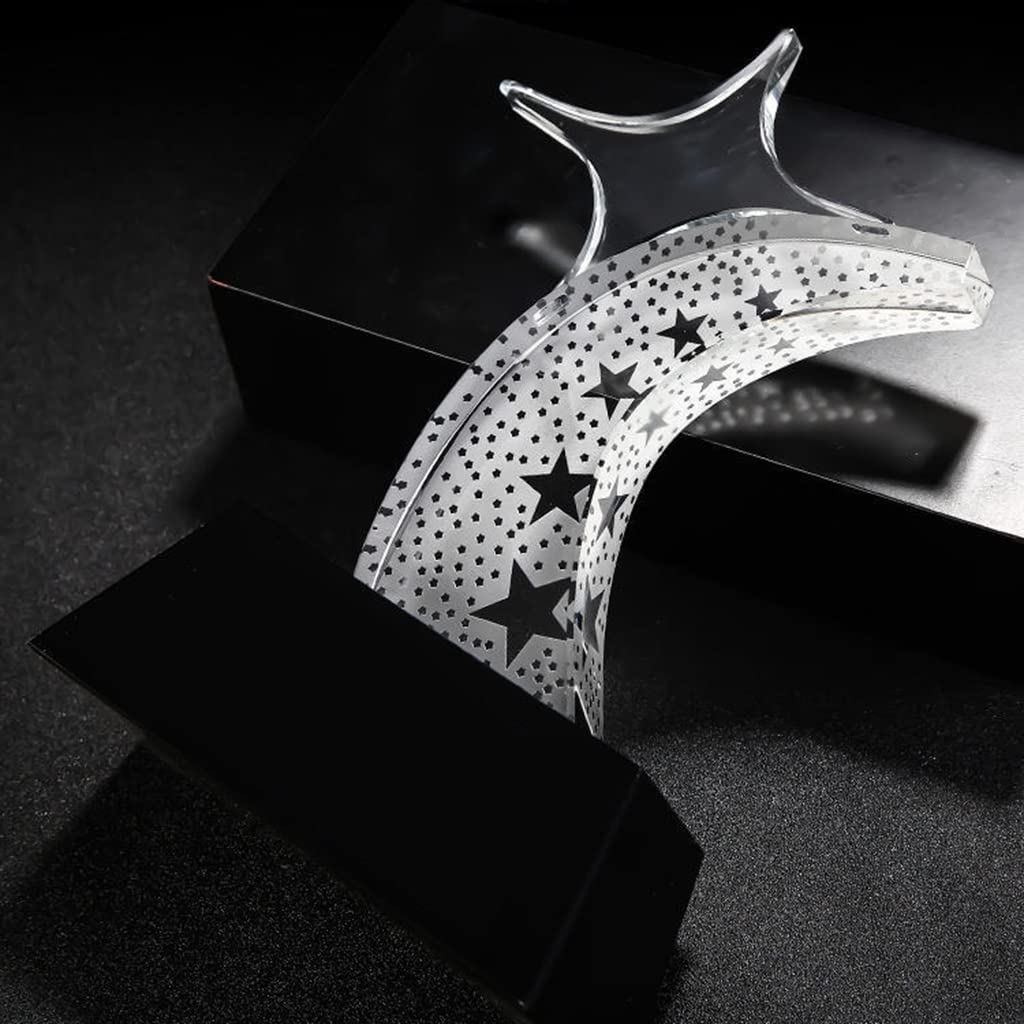 Trofeos, medallas y premios Trofeo Estrella Del Mañana Trofeo De Cristal Transparente Creativo. Medalla De Campeón Concurso De Reunión Anual De Empresas Trofeo De Premio De Honor De Empleado Destacado