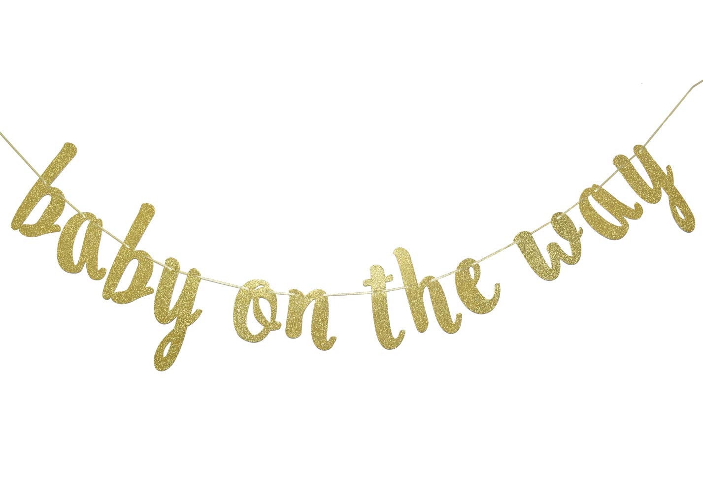 MUWEOL 'A Bebe Is On The Way' Banner - Baby Shower & Gender Reveal Decor With Real Glitter
