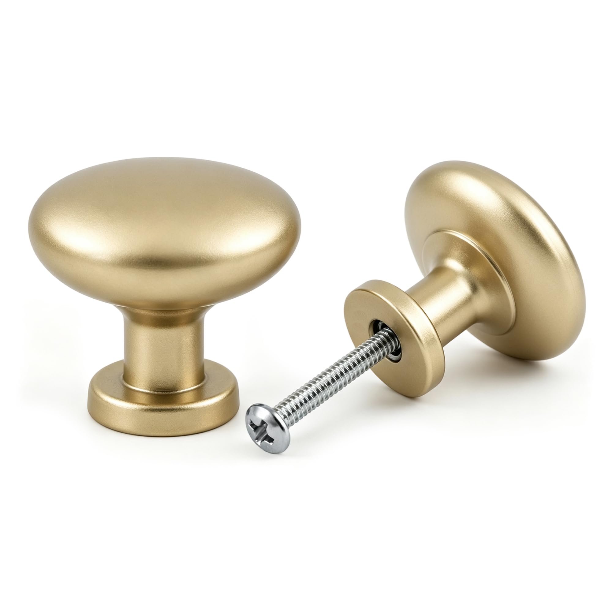 Poeruse 10 Pack Kitchen Cabinet Knobs Gold, Cupboard Knob, Round Cabinet Knobs, for Home Decorating, Cupboard, Wardrobe (10)