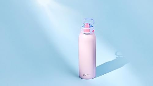 Miniatura 2 de Ello - Botella de agua Pop & Fill, acero inoxidable, tecnología llenado rápido, metal con aislamiento al vacío de doble pared, tapa antifugas, sin